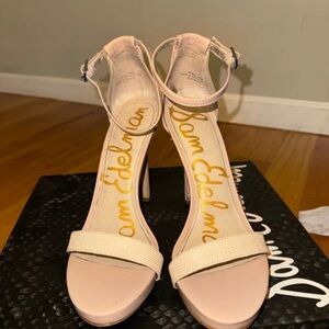 Sam Edelman Light Pink Ankle Strap Heels